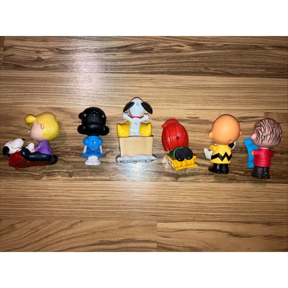 2015+ McDonald's Happy Meal Toys Peanuts Gang Charlie Brown Snoopy Linus 6pc Lot
